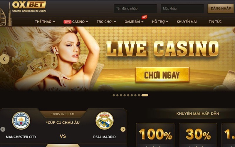 Oxbet trang web live casino uy tín